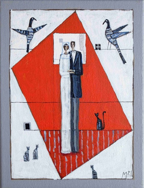 Living room painting by Mikołaj Malesza titled Untitled