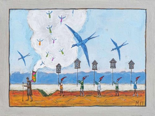 Living room painting by Mikołaj Malesza titled Untitled