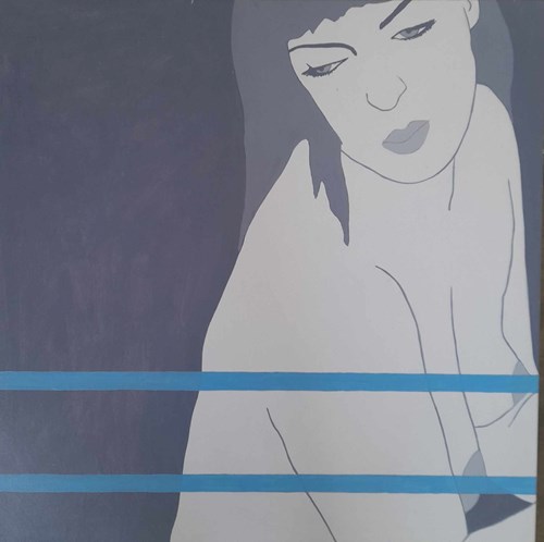 Obraz do salonu artysty Viola Tycz pod tytułem Gorący zimny błękit
