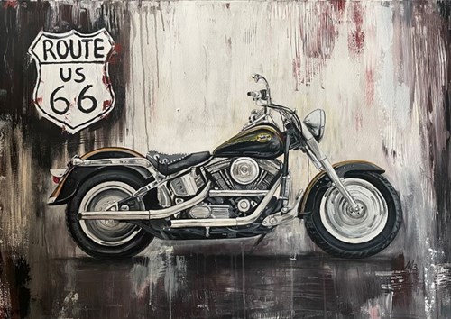 Living room painting by Monika Bartkowiak - Zawadzka titled Route 66