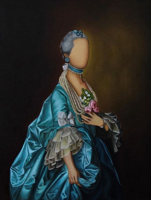 Obraz do salonu artysty Daria Zbień pod tytułem Lady wg Thomasa Gainsborougha - Ann Leyborne Leyborne