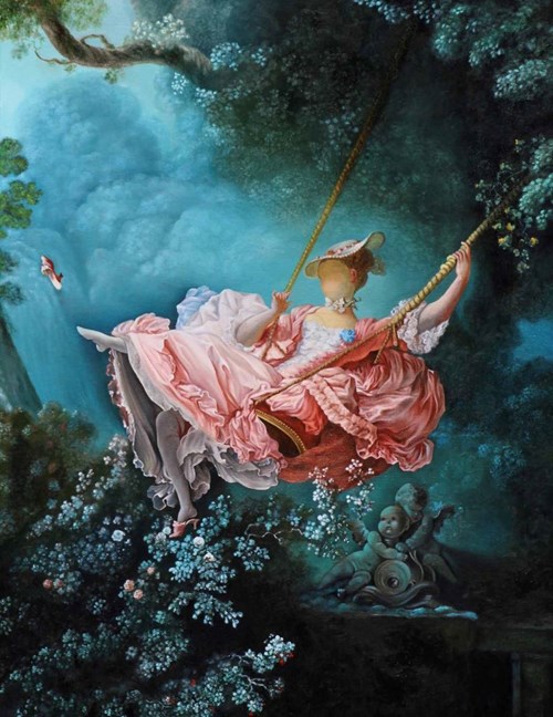 Obraz do salonu artysty Daria Zbień pod tytułem Utopia after Jean-Honore Fragonard The Swing