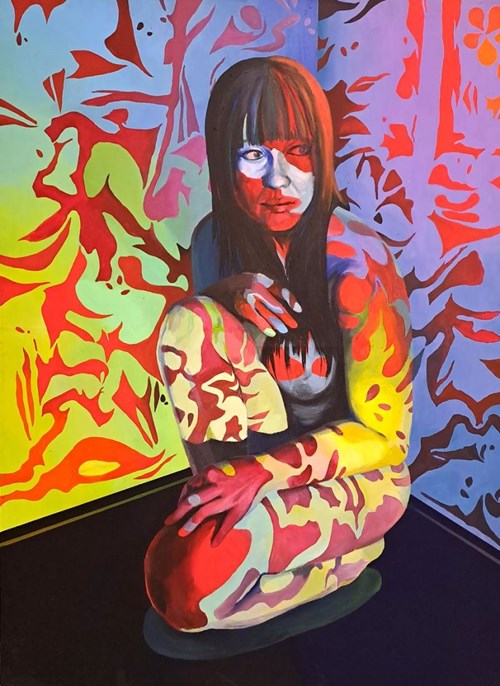 Obraz do salonu artysty Monika Niestrawska pod tytułem Look at me z cyklu Wild woman