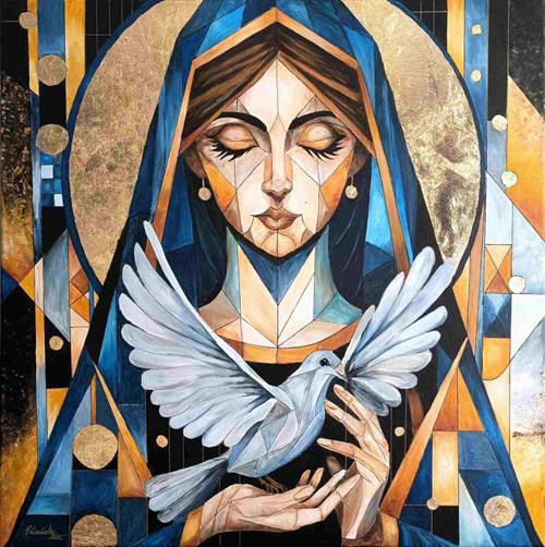 Living room painting by Aleksandra Elizabethe Wojtysiak titled The Only One Unsullied