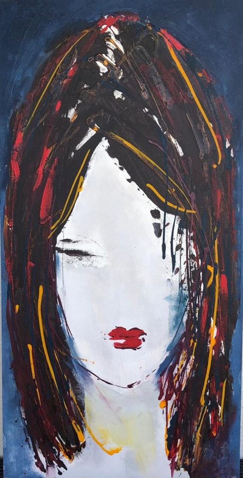 Obraz do salonu artysty May Alnoori pod tytułem Dziewczyna I