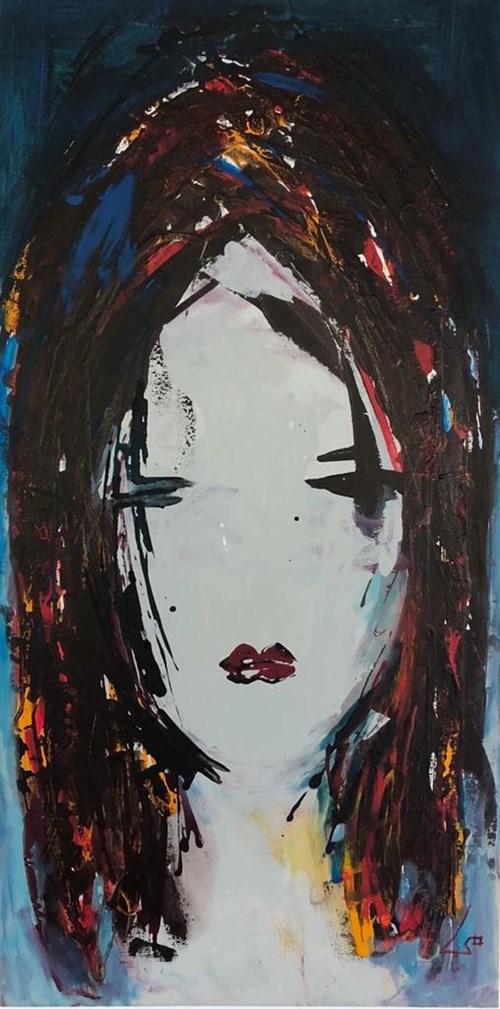 Obraz do salonu artysty May Alnoori pod tytułem Dziewczyna II