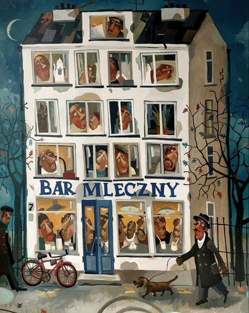 Obraz do salonu artysty Wladislaw Stalmachow pod tytułem Bar Mleczny