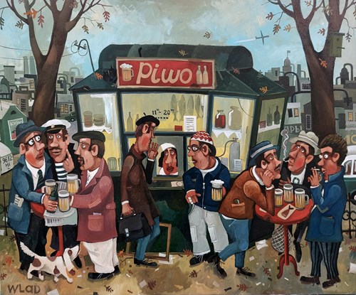 Obraz do salonu artysty Wladislaw Stalmachow pod tytułem Piwo