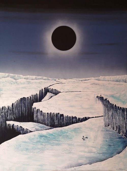 Obraz do salonu artysty Michał Mroczka pod tytułem Zaćmienie arktyczne
