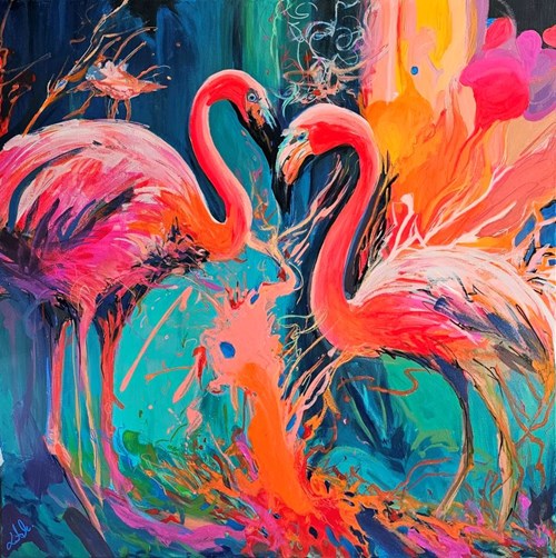 Obraz do salonu artysty Dawid Latek pod tytułem Colour Connection