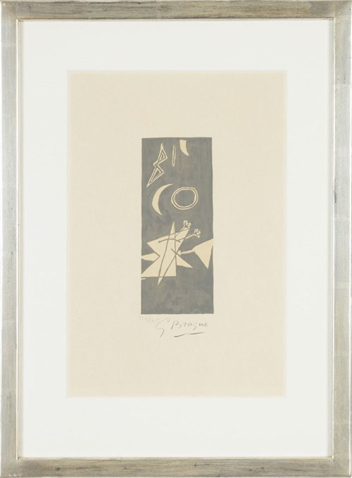 Living room print by Georges Braque titled Ciel gris II, 224 of 275