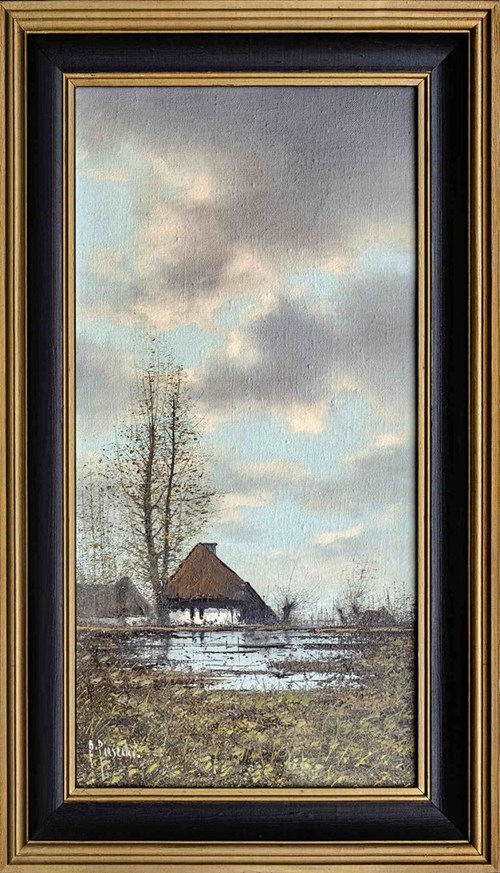 Obraz do salonu artysty Bohdan Piasecki pod tytułem Dom nad rozlewiskiem