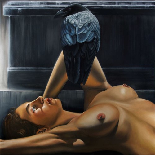 Living room painting by Magdalena Borkowska-Bogusz titled Valhalla