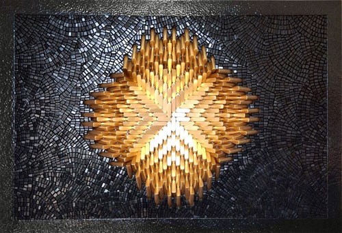 Living room sculpture by Bartosz Kaczmarczyk titled Supermassive Sun