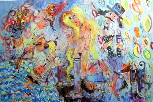 Obraz do salonu artysty Dariusz Grajek pod tytułem Blond Wenus