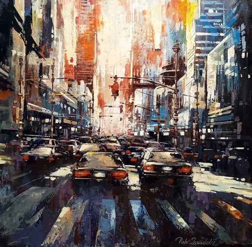 Obraz do salonu artysty Piotr Zawadzki pod tytułem Metropolis. Times Square New York part 2