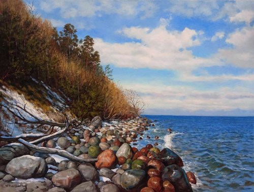 Obraz do salonu artysty Wojciech Piekarski pod tytułem Morze w Mechelinkach