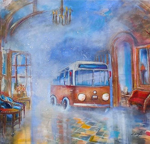 Obraz do salonu artysty Laura Lis pod tytułem Autobus do nieba