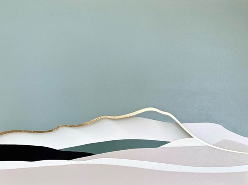 Living room painting by Julia Dunko titled I L V E T H I S II