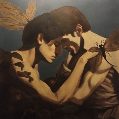 Living room painting by MAGDALENA TOMCZEWSKA titled Brothers