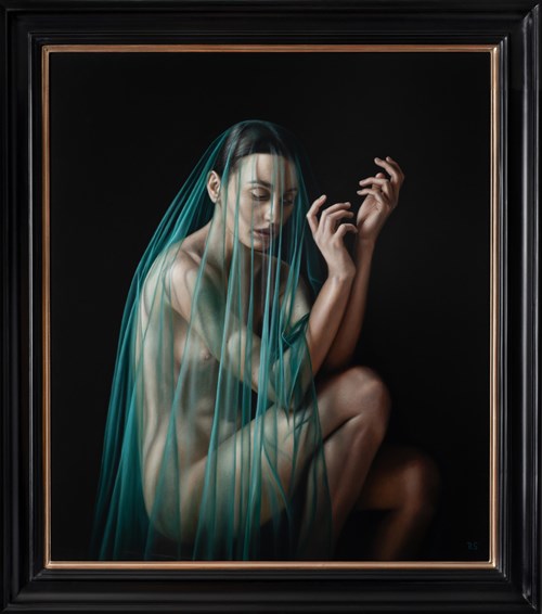 Living room painting by Rafał Stanula titled Veronica VII