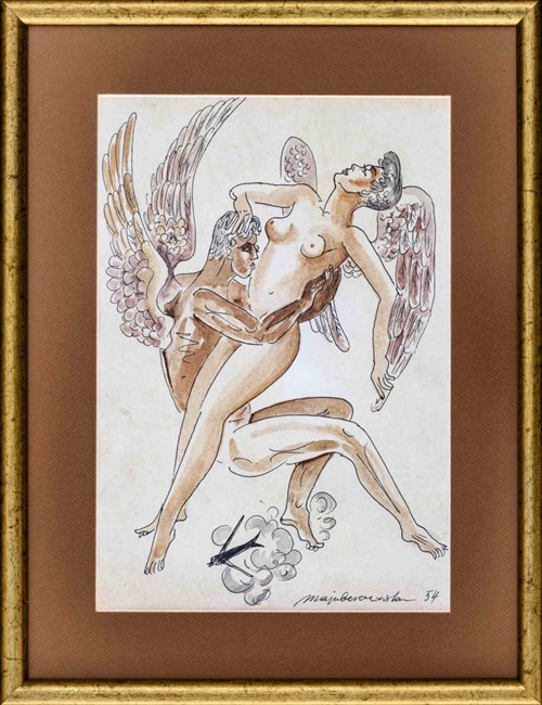 Obraz do salonu artysty Maja Berezowska pod tytułem bez tytułu (anioły)