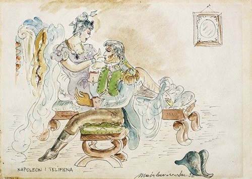 Obraz do salonu artysty Maja Berezowska pod tytułem Napoleon i Telimena