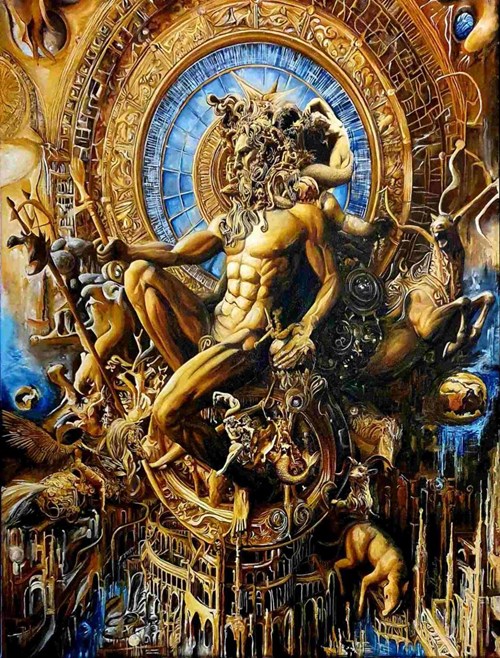 Obraz do salonu artysty J. Aurelia Sikiewicz-Wojtaszek pod tytułem Misterium Zeusa