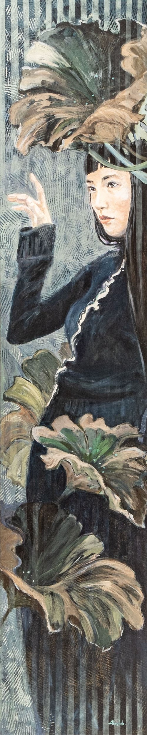 Living room painting by Agnieszka Hayduk titled That Moment