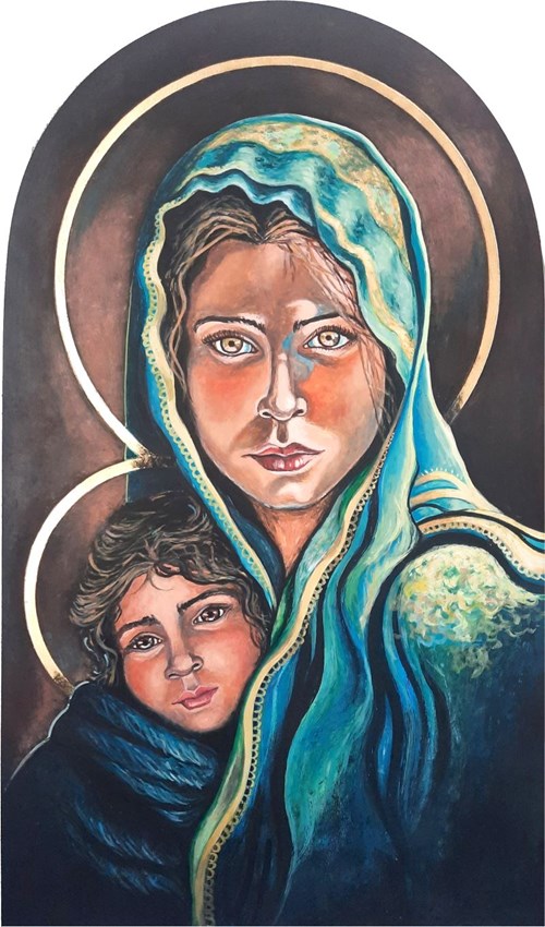 Living room painting by Agnieszka Korczak titled Untitled