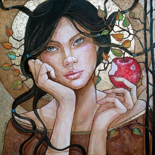 Obraz do salonu artysty Joanna Misztal pod tytułem Ewa się zamyśliła
