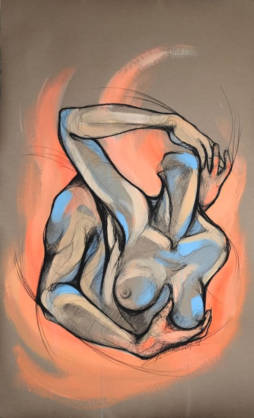 Obraz do salonu artysty Aleksandra Wiszniewska pod tytułem Aż spłoniemy