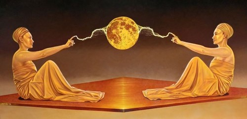 Obraz do salonu artysty Mariusz Zdybał pod tytułem Tesla Generator