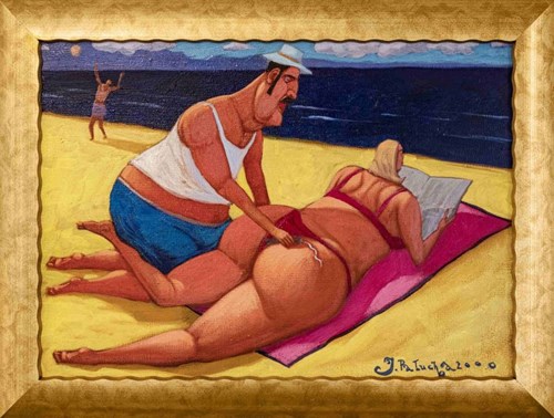 Obraz do salonu artysty Jacek Pałucha pod tytułem Na plaży