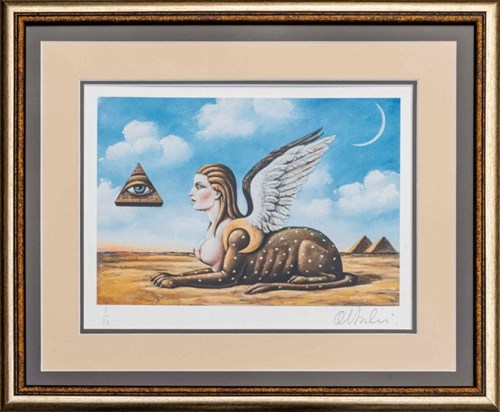 Living room print by Rafał Olbiński titled Sphinx IzXX