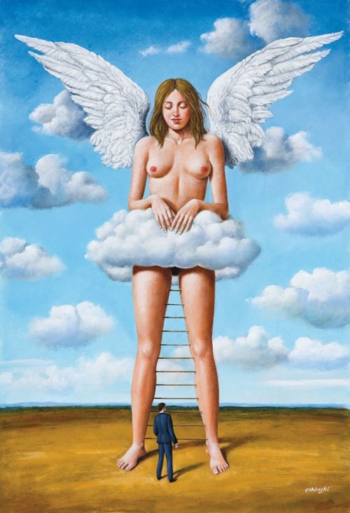 Grafika do salonu artysty Rafał Olbiński pod tytułem Stairway to Heaven