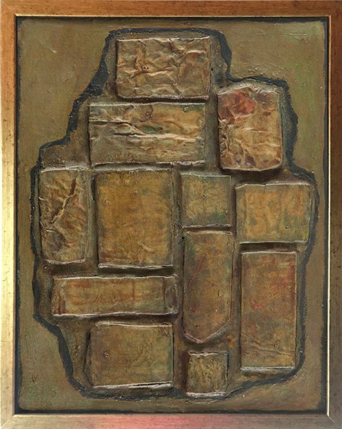 Obraz do salonu artysty Krystyn Zieliński pod tytułem Kompozycja reliefowa