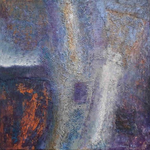 Living room painting by Krzysztof Kopeć titled Tower of Solitude