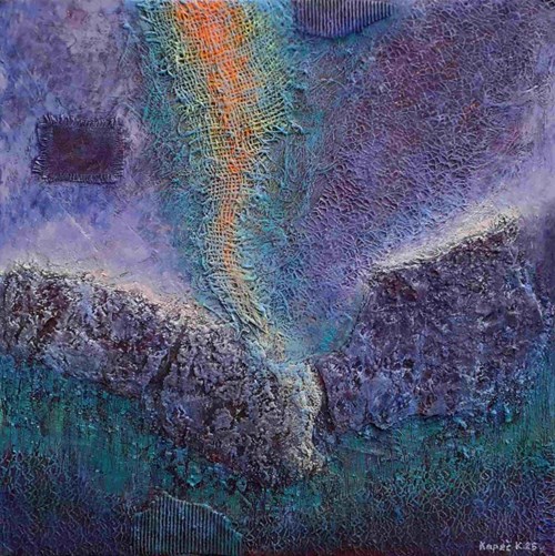 Living room painting by Krzysztof Kopeć titled Abyss of Sleep