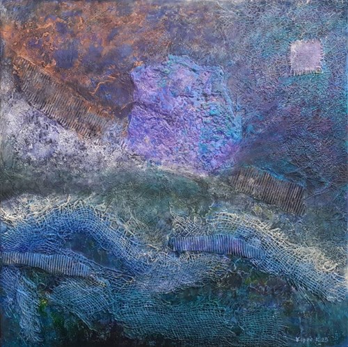 Living room painting by Krzysztof Kopeć titled The Gift of Forgetting