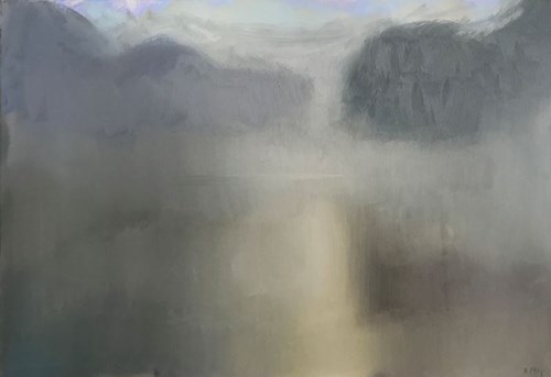 Obraz do salonu artysty Stanisław Baj pod tytułem Poranek, Mgły na rzece Bug