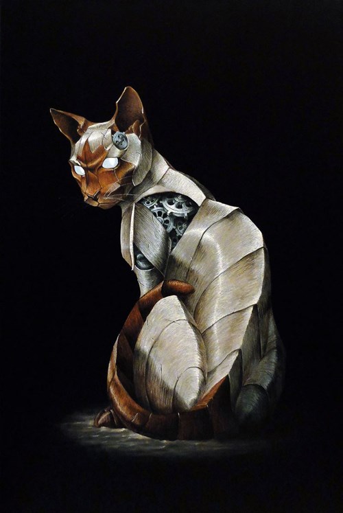 Obraz do salonu artysty Emil Goś pod tytułem Kot syjamski