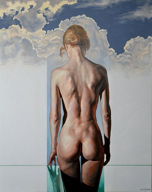 Obraz do salonu artysty Marcin Jaszczak pod tytułem Z głową w chmurach
