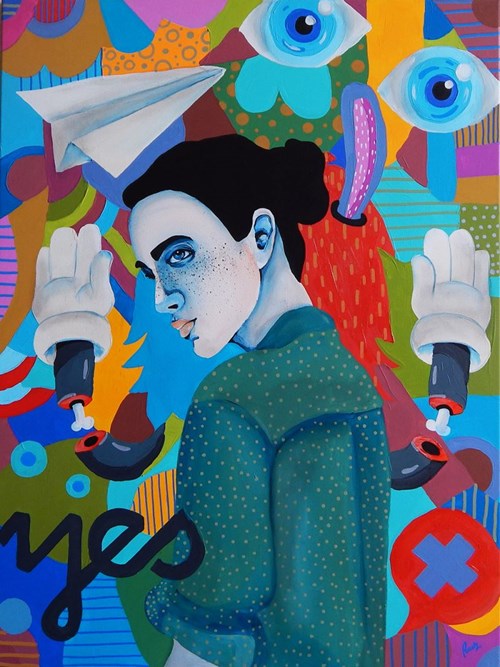 Obraz do salonu artysty Marcin Painta pod tytułem Yes