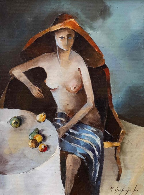 Living room painting by Małgorzata Piątek-Grabczyńska titled Untitled