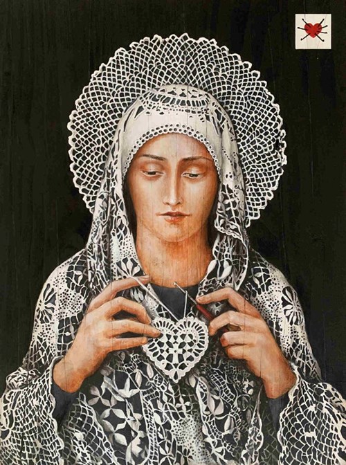 Obraz do salonu artysty Borys Fiodorowicz pod tytułem Koronka Matki Boskiej