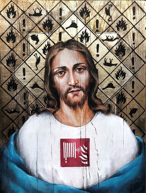 Obraz do salonu artysty Borys Fiodorowicz pod tytułem Jezus znad Biebrzy