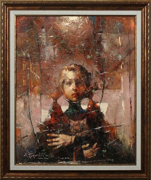 Living room painting by Wacław Sporski titled found
