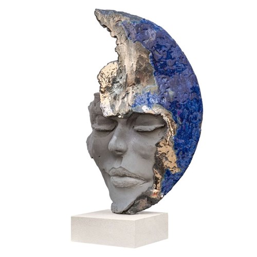 Living room sculpture by Jacek Opała titled Lady Half Moon