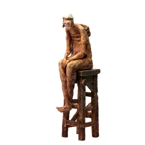 Rzeźba do salonu artysty Arek Szwed pod tytułem Czekanie